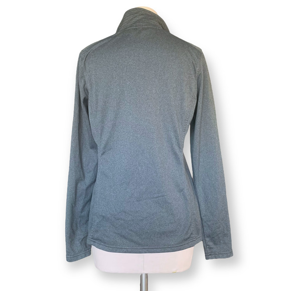 THE NORTH FACE Running Top Track Jacket Gray Mock Neck Quarter Zip Active Medium - Picture 6 of 10